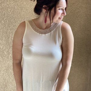 Elegant Beaded Collar Vocal Top - Made in the USA